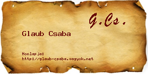 Glaub Csaba névjegykártya