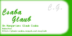 csaba glaub business card